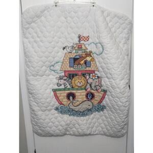 Handmade Cross stitch baby blanket